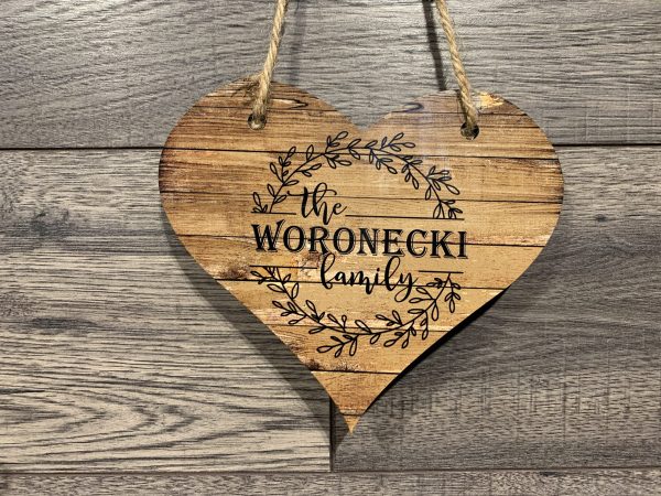 Wooden Print Family Sign