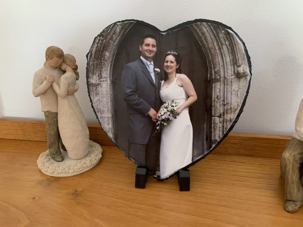 20cm Photo Heart Slate