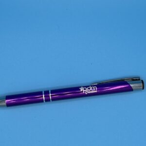 Purple metal branded pen