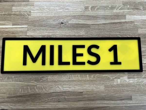 3D Acrylic Number Plate Sign