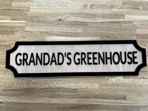 3D Acrylic & Wood Street Sign