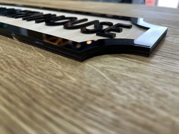 3D Acrylic & Wood Street Sign - Image 3