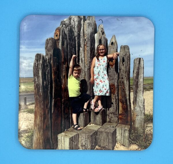 Printed Square Wooden Coaster 9cm - Image 4