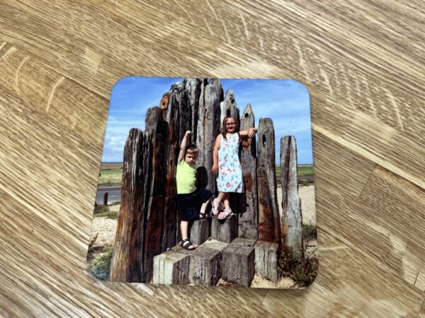 Printed Square Wooden Coaster 9cm