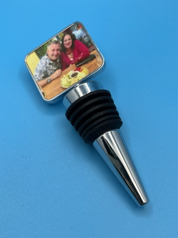 Metal Photo Bottle Stopper