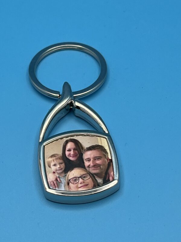 Oblong Metal Photo Keyring - Image 4