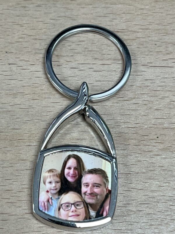 Oblong Metal Photo Keyring - Image 2