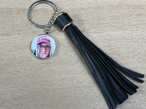 Metal Photo Keyring With Tassles
