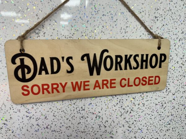 Wooden Workshop Sign - Image 2