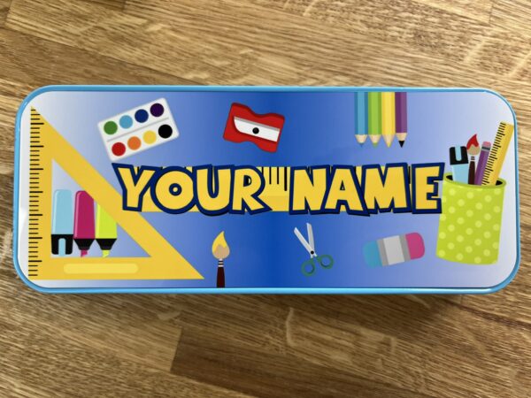Personalised Pencil Tin Pink or Blue - Image 8