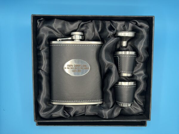 Black Hip-Flask Gift Set
