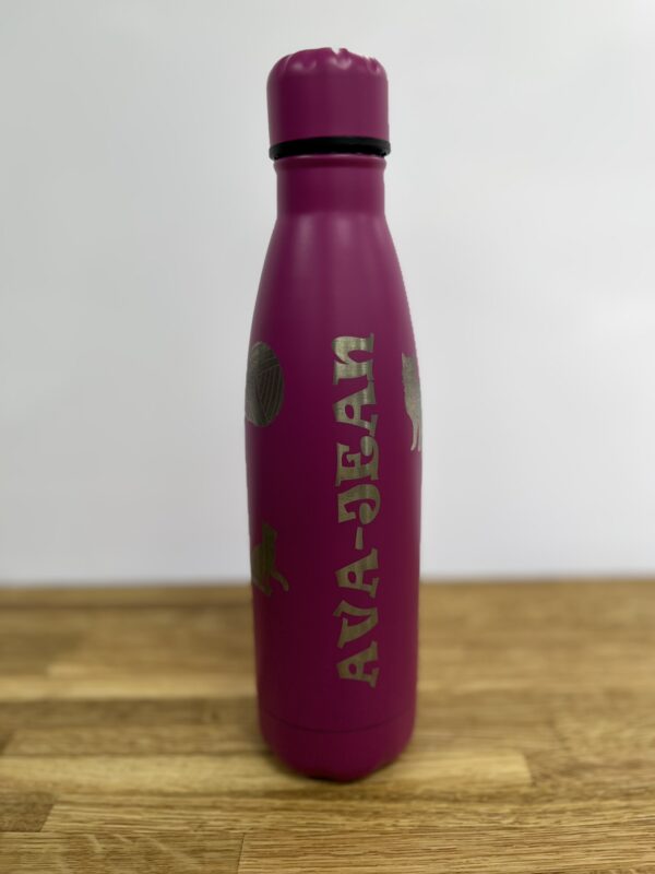 Engraved 500ml Thermos Bottle - Cat Theme - Image 6