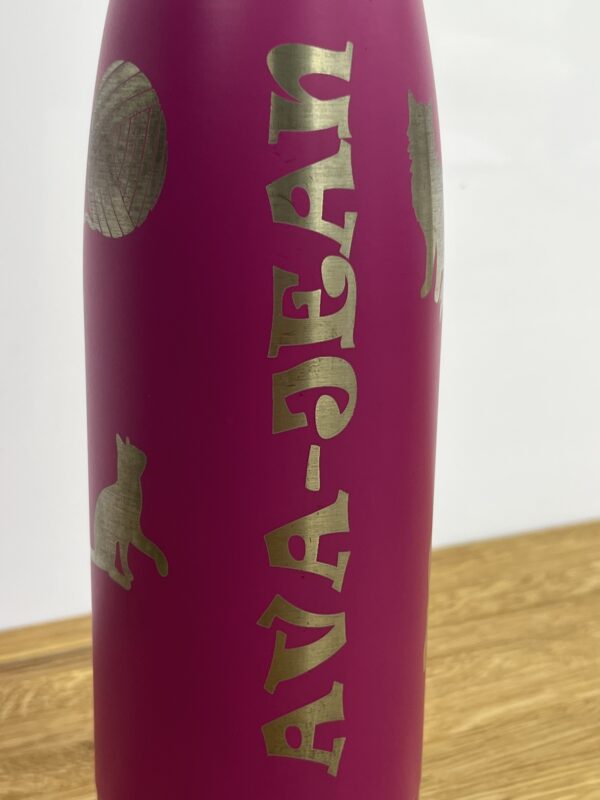 Engraved 500ml Thermos Bottle - Cat Theme - Image 5