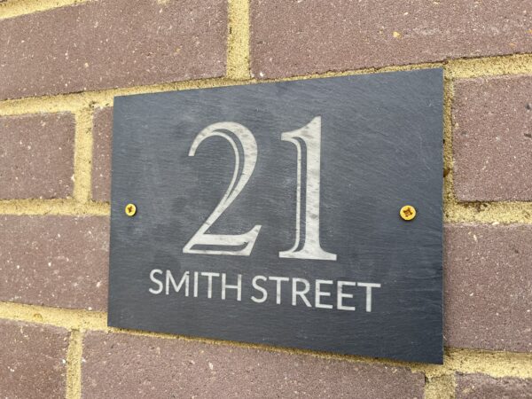 Rectangle Slate House Sign 20cmx15cm - Image 2