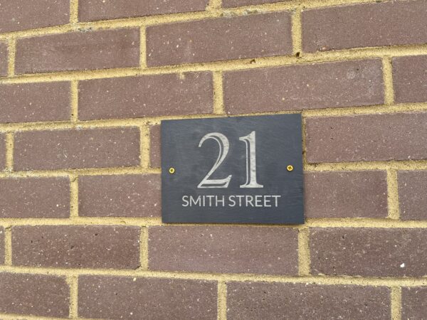 Rectangle Slate House Sign 20cmx15cm - Image 3