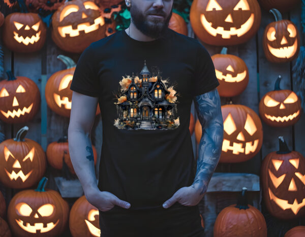 Halloween Gothic House T-Shirt (unisex) - Image 2