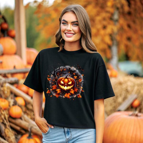 Halloween Pumpkin & Bats T-Shirt (unisex)