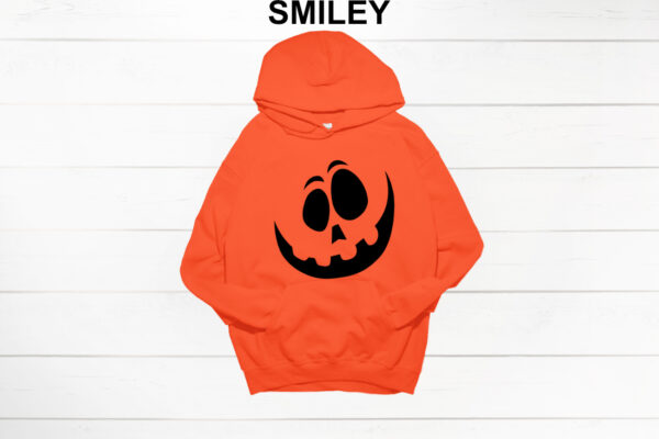 Halloween Pumpkin Hoodie  (unisex) - 6 Different faces to choose - Image 3