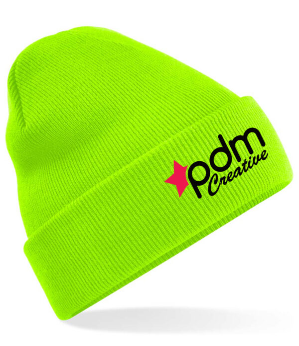 Embroidered Fluorescent Beanie Hat 10/20/30 - From £5.99 each - Image 2