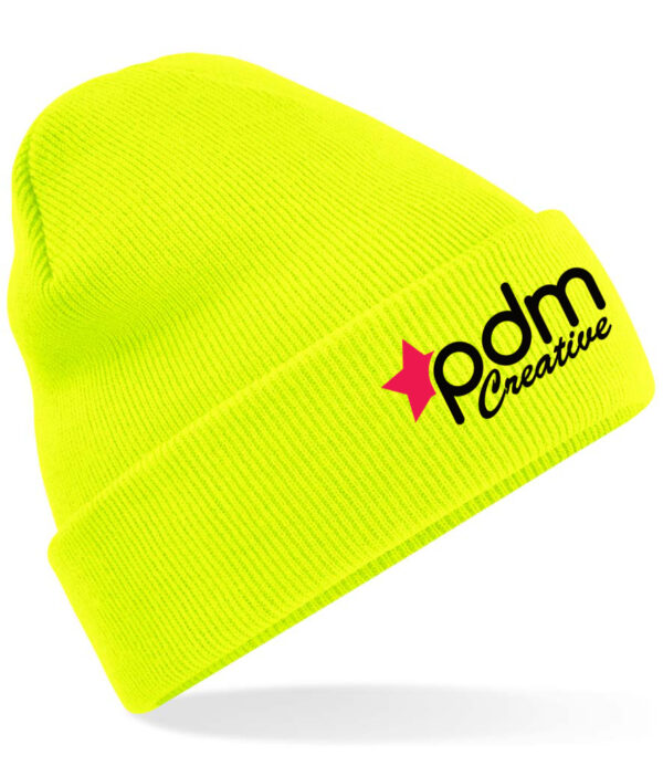 Embroidered Fluorescent Beanie Hat 10/20/30 - From £5.99 each