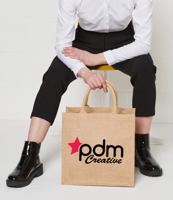 Branded Natural Jute Bag 18L from £5.75 each
