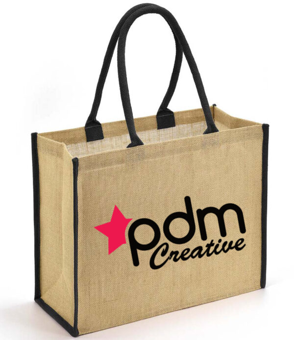 Branded Jute Piped Shopper Bag 26L from £6.00 each - Image 5
