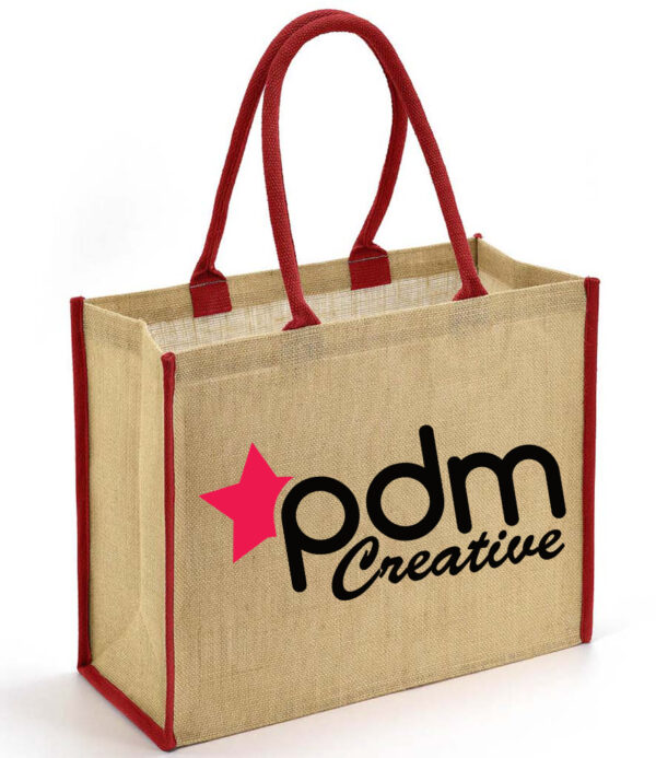 Branded Jute Piped Shopper Bag 26L from £6.00 each - Image 6