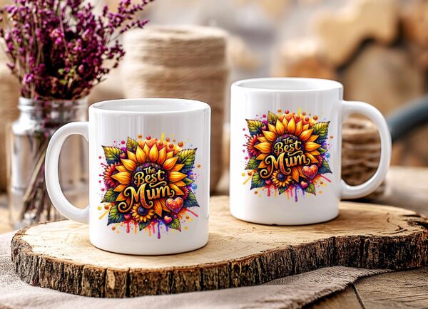 The Best Mum Sunflower Mug - Image 2