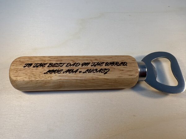 Personalised Father's Day Wooden Handle Bottle Opener - Image 4