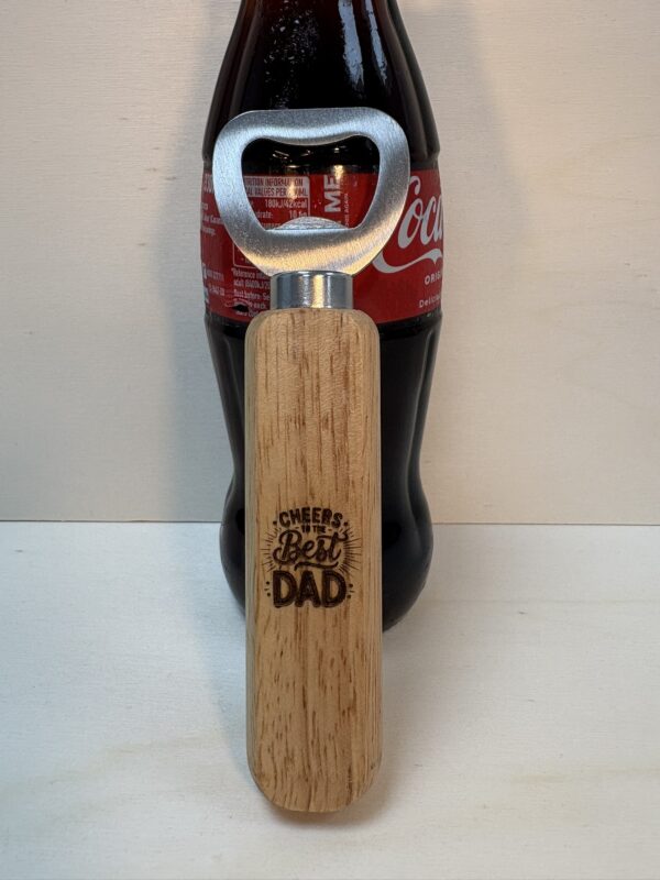 Personalised Father's Day Wooden Handle Bottle Opener