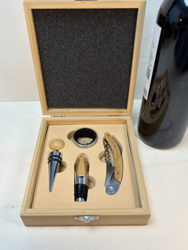 Bamboo Wood Wine Accessory Gift Box