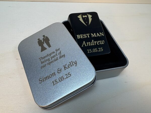 Premium Best Man Lighter with Gift Tin - Image 5