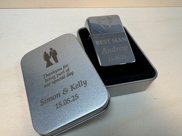 Premium Best Man Lighter with Gift Tin - Image 4
