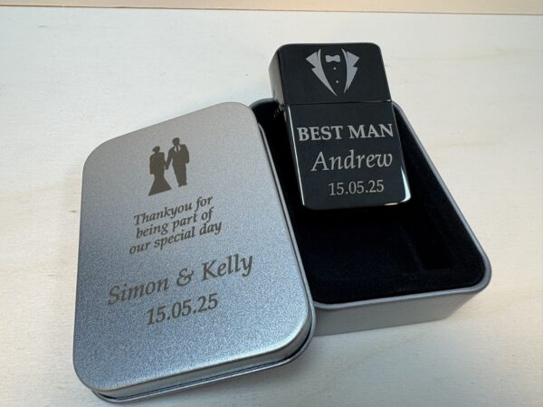 Premium Best Man Lighter with Gift Tin - Image 3