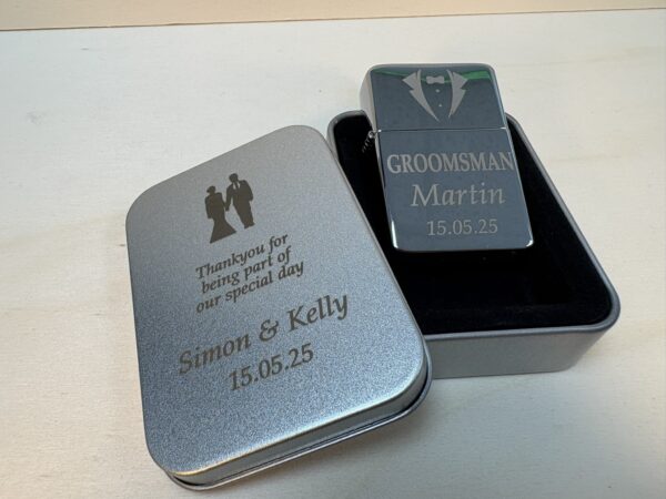 Premium Groomsman Lighter with Gift Tin - Image 6