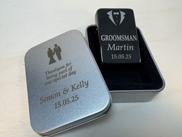 Premium Groomsman Lighter with Gift Tin - Image 5
