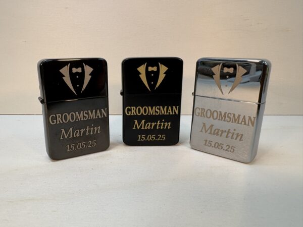 Premium Groomsman Lighter with Gift Tin