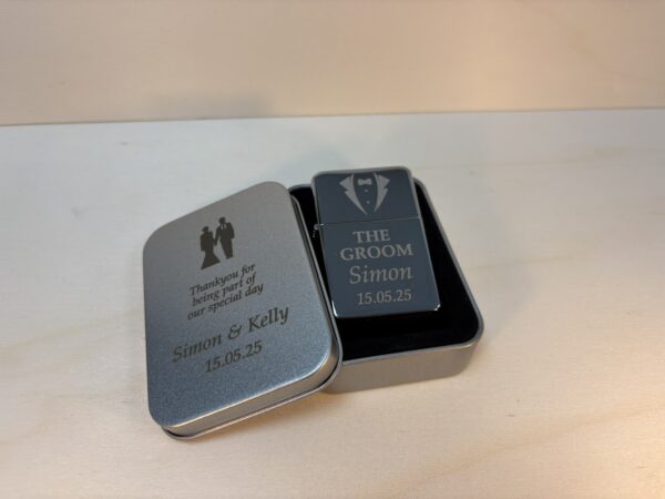 Premium Groom's Lighter with Gift Tin - Image 5