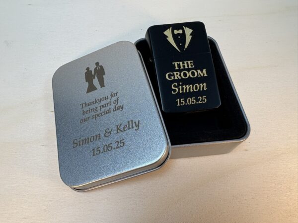 Premium Groom's Lighter with Gift Tin - Image 4