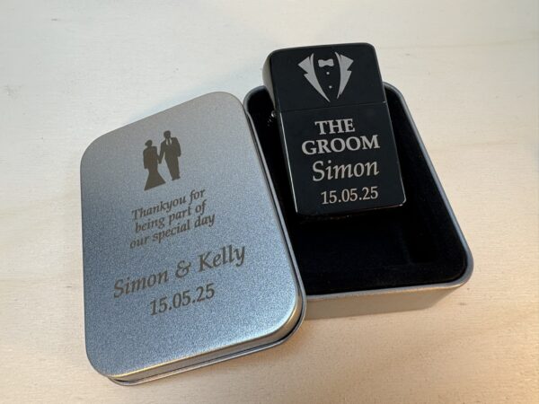 Premium Groom's Lighter with Gift Tin - Image 3
