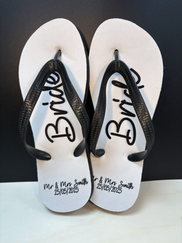Personalised Bride / Groom Flipflops - Image 3
