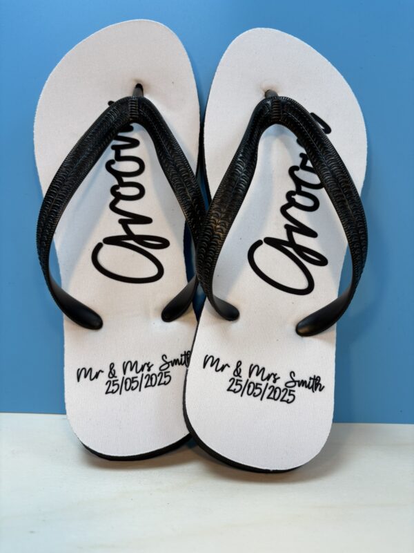 Personalised Bride / Groom Flipflops - Image 2