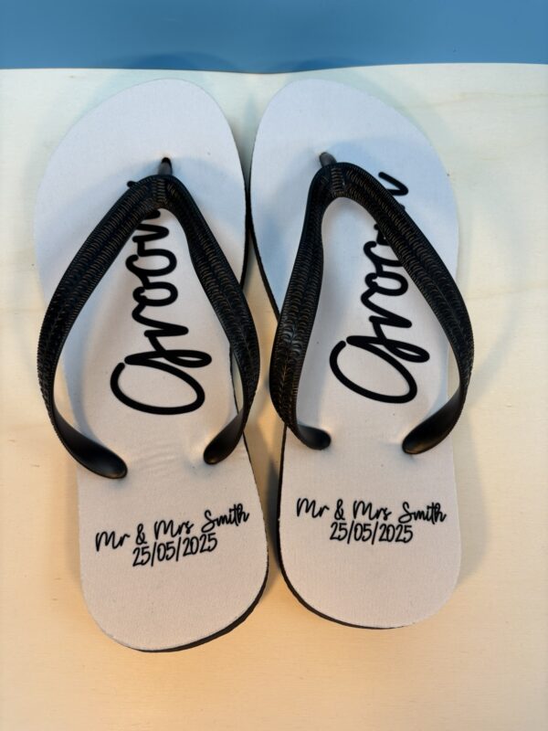 Personalised Bride / Groom Flipflops - Image 4