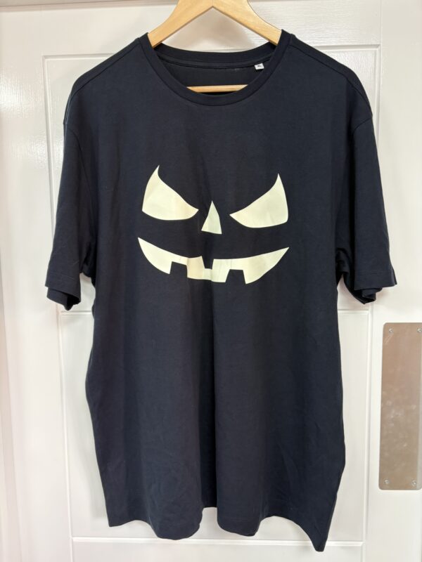 Halloween Glow in the Dark Pumpkin Face T-Shirt (unisex) - Image 5
