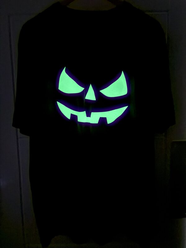 Halloween Glow in the Dark Pumpkin Face T-Shirt (unisex)
