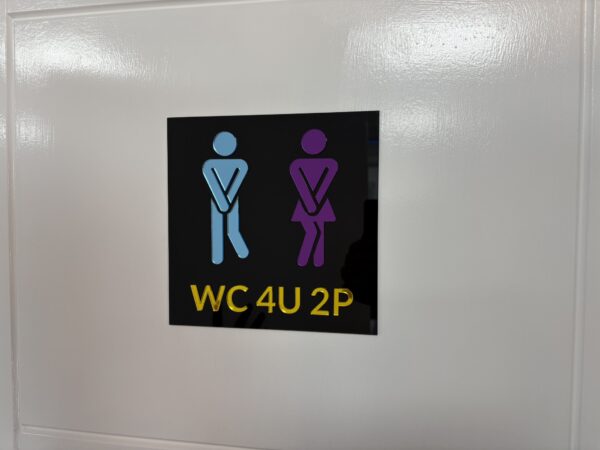 WC 4U 2P 3d Acrylic Sign - Image 4