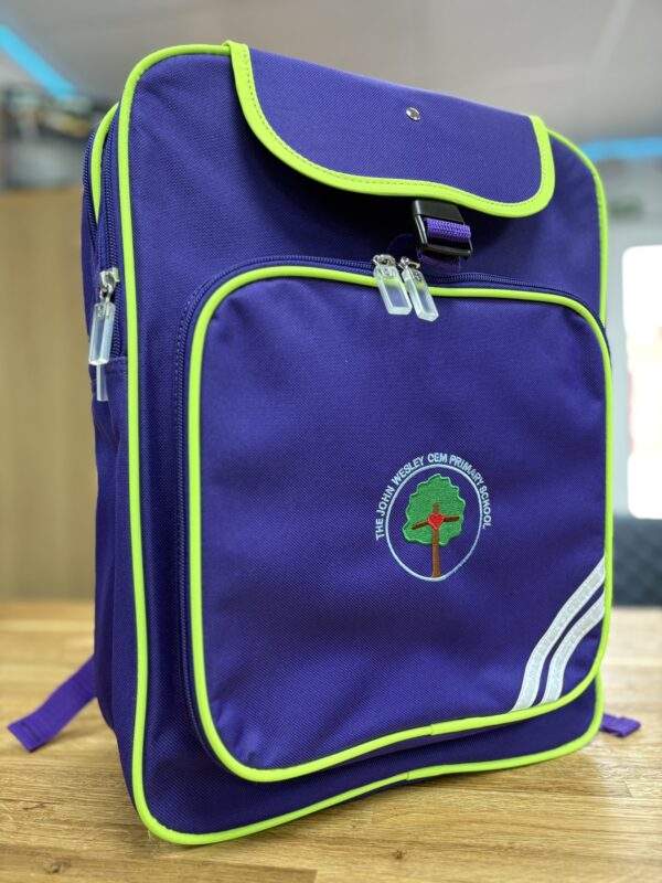 Junior Back Pack Hi Viz - The John Wesley CEM Primary School